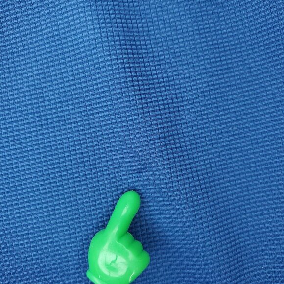 PGA Tour Polo Shirt Mens XL Blue Waffle Textured Performance Short Sleeve - Picture 4 of 12